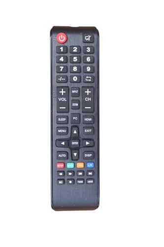 Image of Remote Control for China /Chinese Assembled Smart LED /LCD TV Models with Sleep, PC, HDMI, Input, Zoom, Auto & Disp Buttons - Please Match The Image with Your Old Remote (China LED 102)