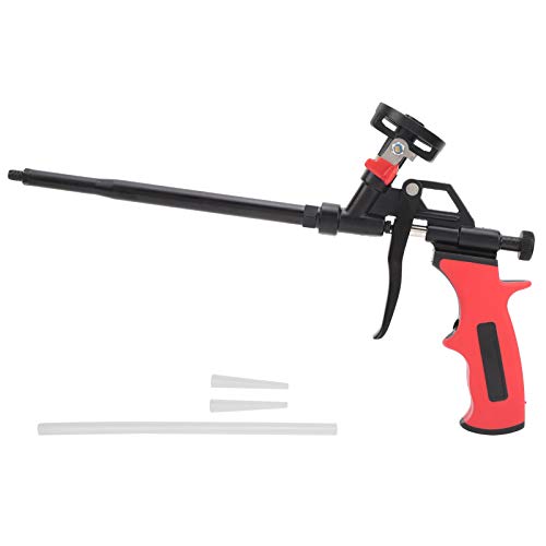 Respicefinem Expanding Foam Gun Caulking PTFE Spraying Aluminum Alloy Tools with Valve Switch Durable and Wear Suitable for Home Filling Sealing and Isolating Small Gaps