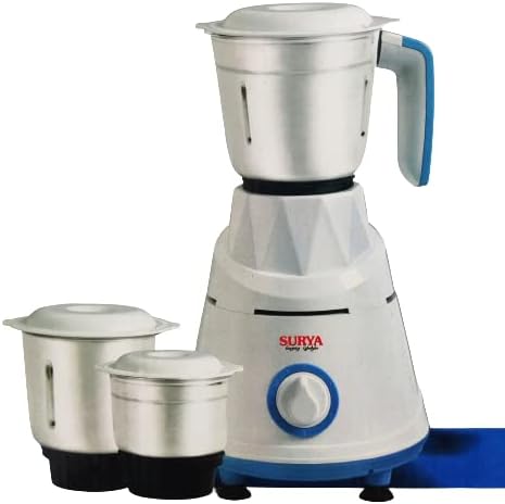 Surya Xpert 500W Mixer Grinder, 3 Jars (White)