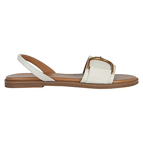 Geox Ragazza D Naileen Flat Sandal, bianco sporco, 36 EU