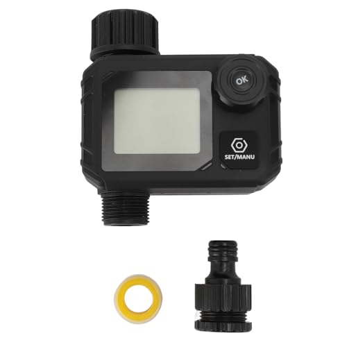 Temporizador de Riego Digital, Control Inteligente, Diseño de Botones Continuo, Función de Tiempo, Material ABS, Resistente Al Agua, IP55, Tiempo de Retardo de Precipitación con