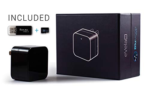 Spy Camera Wireless Hidden USB Wall Charger Surveillance Nanny cam for Home Security - Camaras Espias Ocultas Camara Espia - 1080P Video w/ 32GB Micro-SD Card Included ~ BluMoonTech ~ eVela2