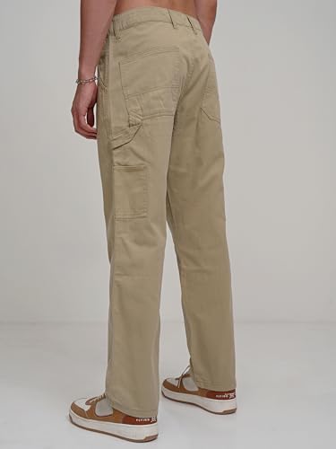 Image of Highlander Men's Utility Pocket Cargo Trousers | Durable & Functional | Carpenter Fit | Outdoor Ready | Trouser for Men | Men Trousers