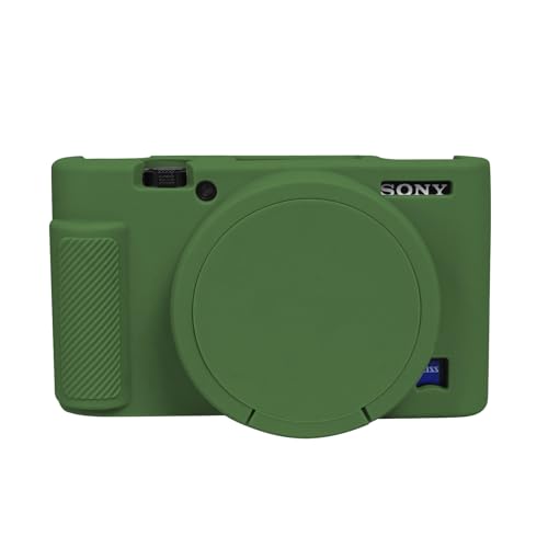Image of Easy Hood Case for Sony DSC-RX100 IV V VI VII DSLR Camera, Silicone Camera Case Lightweight Soft Carrying Cover with Removable Lens Cover (Green)