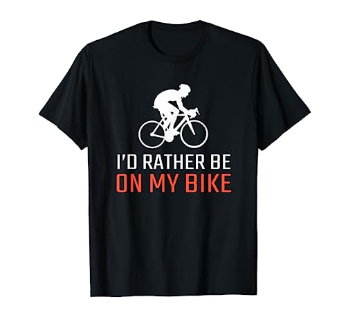 Regalos de ciclismo con texto en inglés "I d Rather Be Funny Cycling Novelty Gifts Camiseta