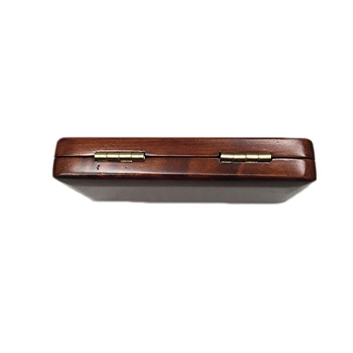 image for Sky Music Maroon Wooden Oboe Reed Case with Smooth Surface for 3pcs Ob