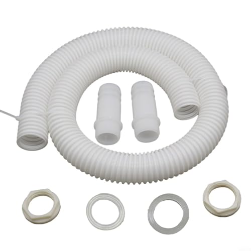 HEIBTENY Juego de accesorios de tubería de 32 mm, incluye manguera, tuercas, sellos y abrazaderas para barriles de lluvia, unidades de almacenamiento para cosechar agua de lluvia para jardín, césped