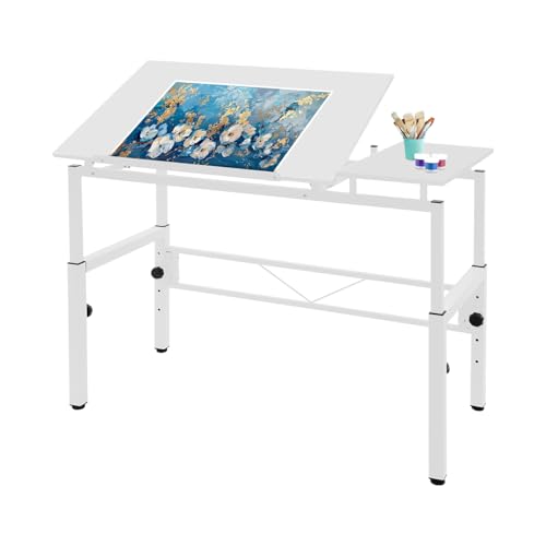 CURIEUYU Tabletop Drawing Desk, Adjustable Drafting Table, Painting Studio Design Work Station, for Artist Painters Drawing, Crafting, Reading, Writing, Home Office
