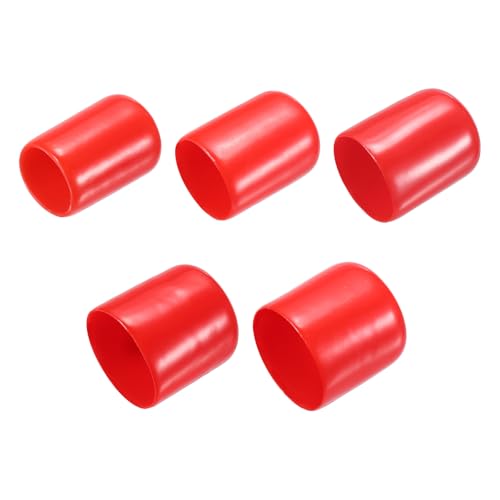Protectores de rosca de tornillo rojo uxcell para acabados limpios en estructuras 4