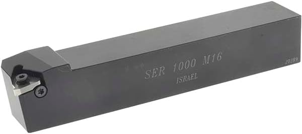 Hertel Indexable Threading Toolholder, External, Right Hand, 1 x 1" Shank, 3/8" Insert Inscribed Circle, 6" OAL, HSE Series HSER, Part #H08700056