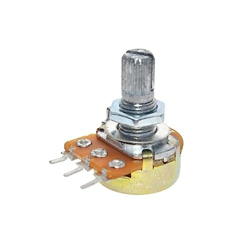 WHWRCADV 50 PCS Potentiometer Resistor 1K 2K 5K 10K 20K 50K 100K 250K 500K 1M Ohm 3 Pin Linear Taper Rotary Potentiometer(2K Ohm,15mm)