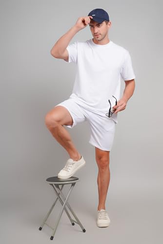 Image of Men's Cord Set T-Shirt and Shorts | Casual Matching Outfits for Men | Comfortable Summer Activewear, Gym, Sports & Lounge Wear | Night Wear Suit for Men