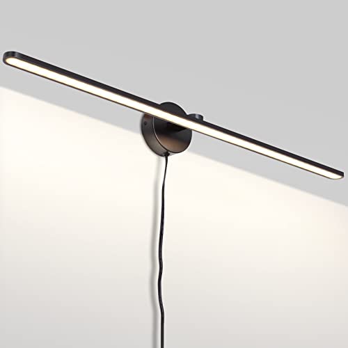 MantoLite LED Vanity Lighting Fixtures, 32 inch Wall Mounted Plug in Light Fixtures, Bathroom Over Mirror Lamp Modern Home Bedside Wall Picture Lamps Sconces,18W 3000K Black Make-up Mirror Front Lamp MantoLite LED Vanity Lighting Fixtures, 32 inch Wall Mounted Plug in Light Fixtures, Bathroom Over Mirror Lamp Modern Home Bedside Wall Picture Lamps Sconces,18W 3000K Black Make-up Mirror Front Lamp