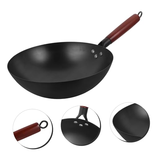 Wok con mango de madera para estufas inducción y eléctricas miniatura 6