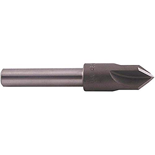 KEO 55256 Cobalt Steel Machine Single-End Countersink, TiN Coated, 4 Flutes, 82 Degree Point Angle, Round Shank, 1/2
