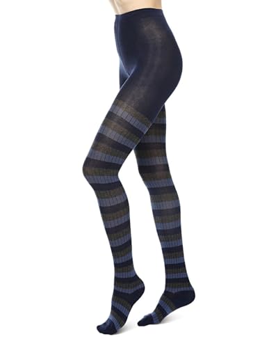 Image of MeMoi Colored Stripes Cotton Blend Sweater Tights