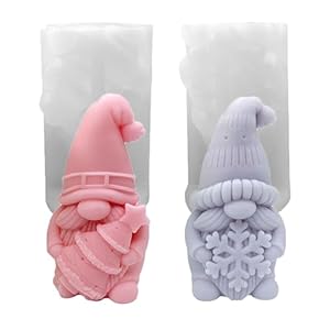 Lergas 2 Stück Wichtel Kerzen Gießformen