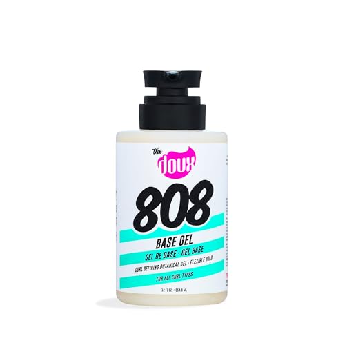 The Doux 808 Base Curl Defining Gel for Natural Hair – Medium Hold Styling Gel with Honey, Aloe & Marshmallow Root – Anti-Frizz Curl Enhancer for Wash and Go, Twist-Outs, TWA & All Curl Types - Image 3