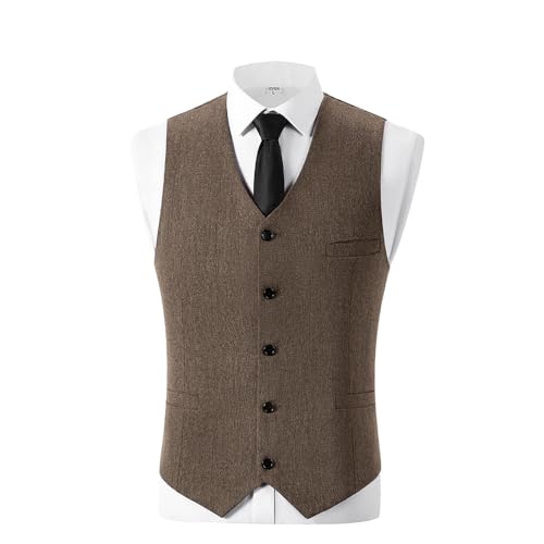 Men's Tweed 3 Pieces Suit Herringbone Groomsmen Prom Business Regular Fit3