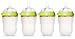 Comotomo Natural Feel Baby Bottle, 4 Pack (Green, 8 oz)