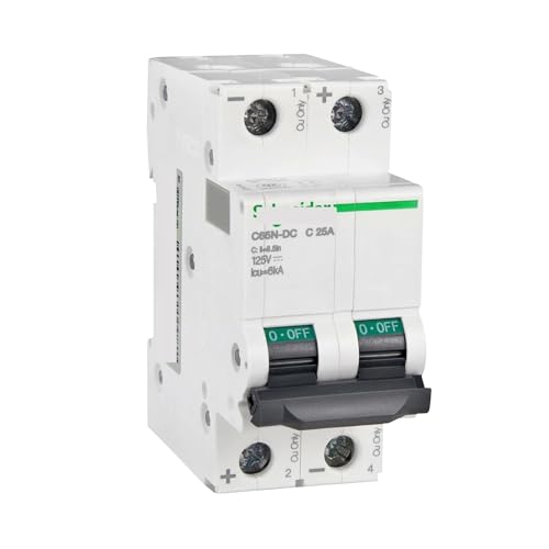 Disjoncteur miniature C65N-DC 2P pour la protection des circuits de type CC 1A - 3