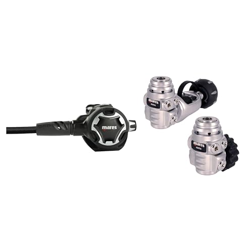 Mares Dual ADJ 62X Scuba Diving Regulator, 1st & 2nd Stage Underwater Breathing System, Black - INT Regulator Connection