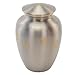 Pewter with Gold Paw Prints Large Pet Cremation Urn for Ashes, Brass, Silver Urn, Dog Urn, Cat Urn, Large Sized Pet Urn, 7.5 Inches High