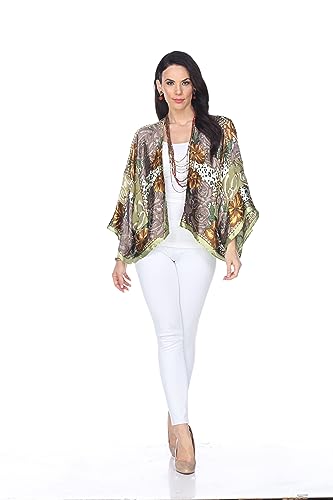 Aris A 100% Silk Bolero and Ruana with Rich Colors (Ruana)3