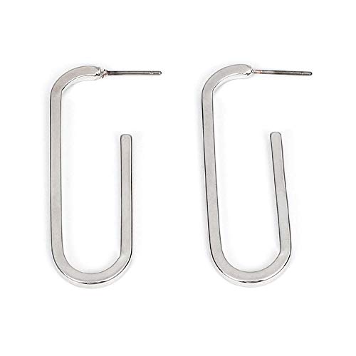 Preisvergleich Produktbild Fxqerding Populäre Übertriebene Schmucksachen Einfache U-Förmige Weibliche Ohrringe Kalter Windart Und Weisetemperament Große Markenohrringe-W