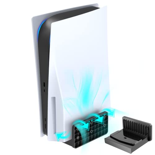 SOKUSIN Support Mural pour PS5 - Base pour avec Les Versions Disque et Numérique, Design de Dissipation de la Chaleur, Accessoire Peu Encombrant Convient à la Chambre à Coucher et au Salon (Noir)