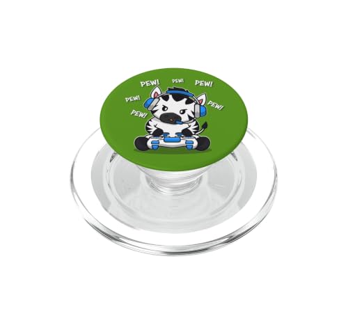 Funny Kawaii Kids Boys Girls Video Gamer Zebra Lover PopSockets PopGrip pour MagSafe