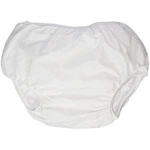 Dappi Waterproof 100% Nylon Diaper Pants, White, Small (2 Count)