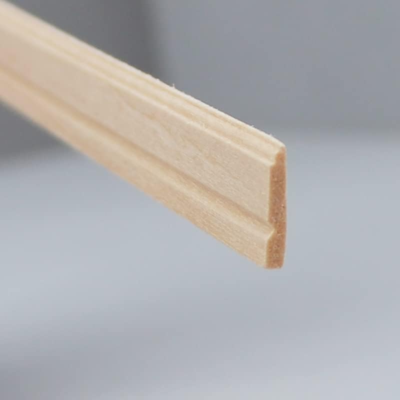 1:12 Escala casa de muñecas en miniatura acabado de madera Moldura de madera L11.8; W0.5/lote 10 piezas