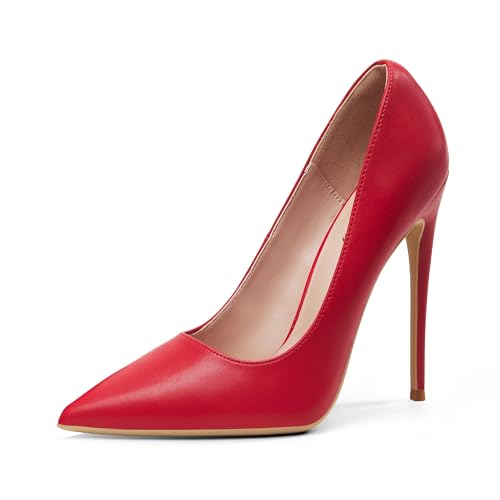 Image of Elisabet Tang Women Pumps, Pointed Toe High Heel 4.7 inch /12cm Party Stiletto Heels Shoes Matte
