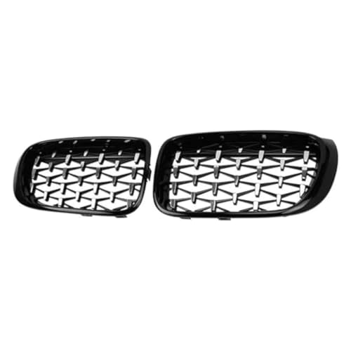 Grilles course de pare-chocs haut de gamme style diamant noir argent pour X3 F25 et X4 F26
