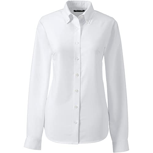 Lands' End School Uniform Women's Long Sleeve Oxford Dress Shirt3