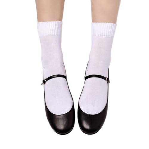 Women's Mary Jane Flats Shoes Classic Comfortable Slip-On Ballerina Walking Low Heels Closed Casual Round Toe Dress Shoes for Office Weddings Travel