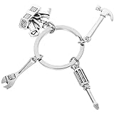 UKCOCO Porte-clés Outils Cartoon avec Tournevis Marteau Clé Réglable Mini Porte-clés D...