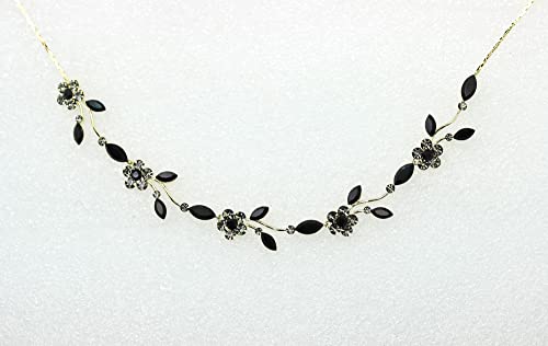Image of Faship Gorgeous Rhinestone Crystal Floral Necklace Earrings Set
