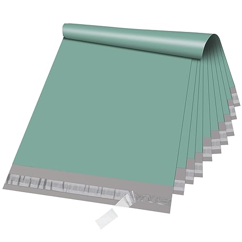 Image of Metronic Poly Mailers 10x13 100 Pcs, Shipping Bags for Clothing, Strong Adhensive Mailing Bags, Shipping Envelopes for Small Business, Tear-resistant Mailer Envelopes Bags in Grayed Jade Green