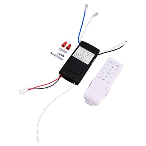 Ceiling Fan Remote Control Kit with Light Receiver Controller, 6-Speed Adjustable, Long Range Transmission, High Voltage Compatible 90-265V