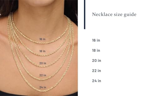 Gold Rope Chain Necklace for Men & Women – 100% Real 10k or 14k Gold, Lightweight, Premium Craftsmanship4