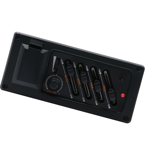 Ecualizador para Guitarra Eléctrica de 4 Bandas con Preamp y Control de Volumen, Negro miniatura 6