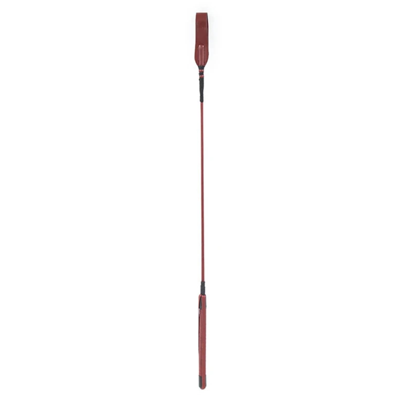 Frustino Cavallo Cavallo da Paddle Flogger con Frusta Lunga Dritta in Pelle 66 cm, frustino Equitazione for