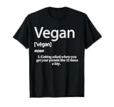 Vegan Definition Funny Veganism Plant Based Diet Joke Vegans T-Shirt