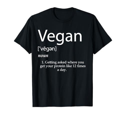 Vegan Definition Funny Veganism Plant Based Diet Joke Vegans T-Shirt