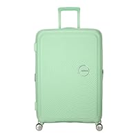 American Tourister Soundbox Trolley, 77 cm, Verde Pastello, 97/110 L, Espandibile con 4 Ruote Spinner e Serratura TSA