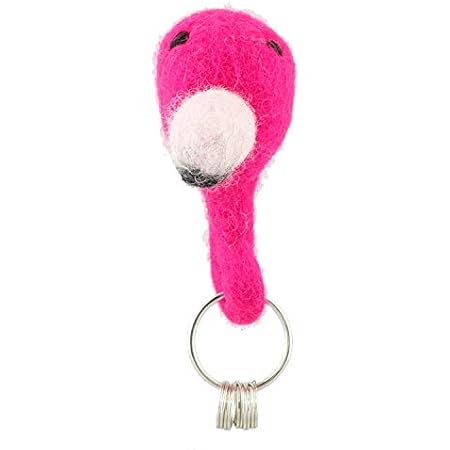 Amazon Co Jp キーホルダー かわいい フェルトアニマル キーリング フラミンゴ 本体サイズ10cm ハンドメイド アメリカン雑貨 車 バイク