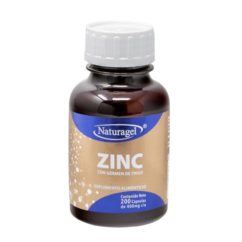 5h8 Nutrition, Zinc | 200 Mini Capsulas Softgels de 400mg | Suplemento Mineral Natural para el Sistema Inmune | Naturagel