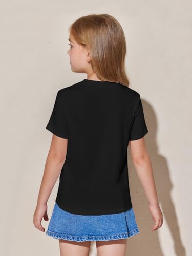 Image of Haloumoning Girls Pleated T Shirts Kids Summer Short Sleeve Fashion Tops Tees 5-14 Years